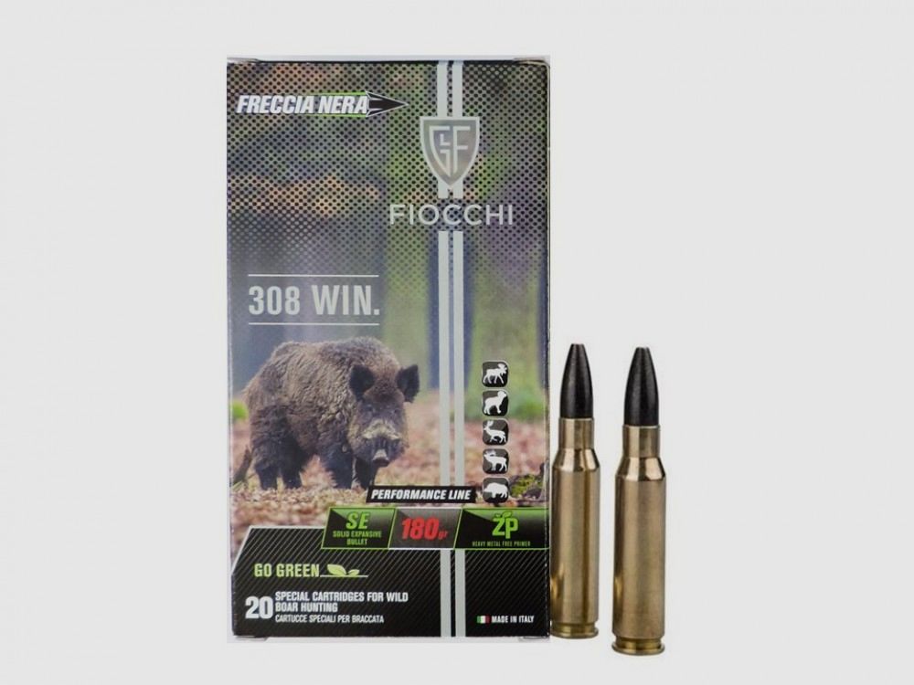 FIOCCHI Munition Kal. .308 Win 180 gr - FRECCIA NERA