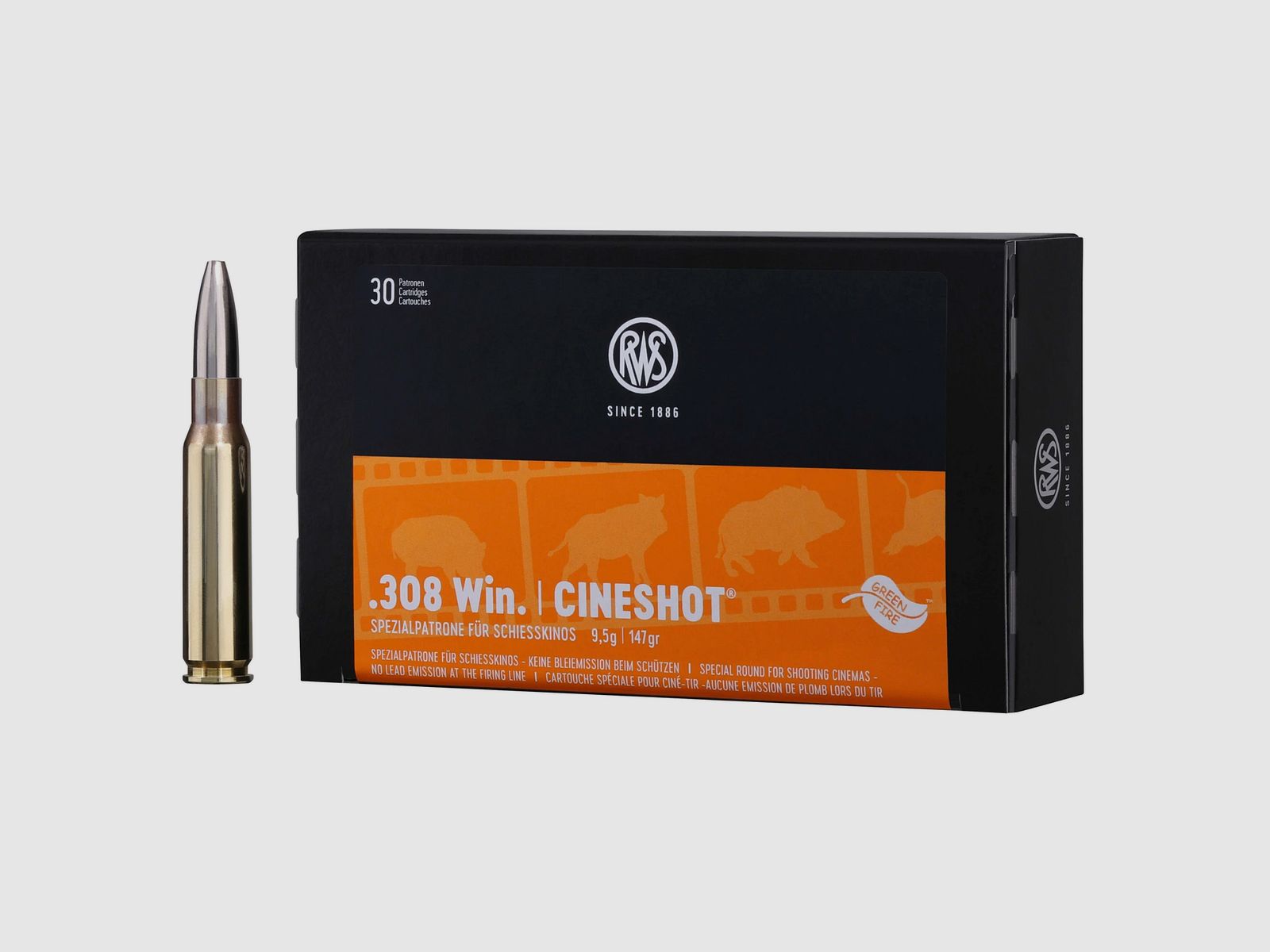 RWS 2406949 .308 Win. Cineshot 9,5g 147 gr 30 Stück Büchsenmunition