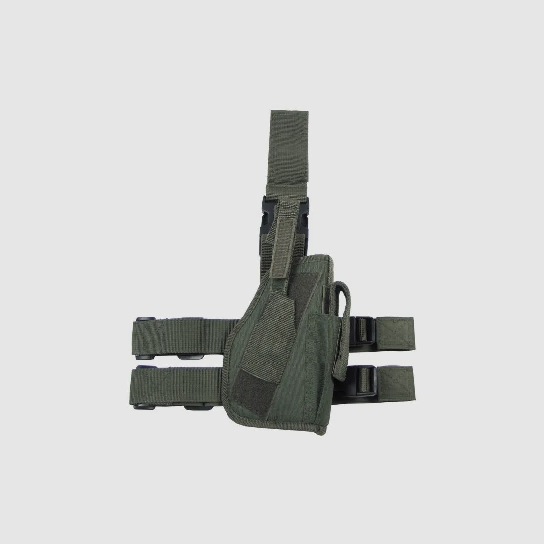 Pistol thigh holster for handgun - right-handed - olive