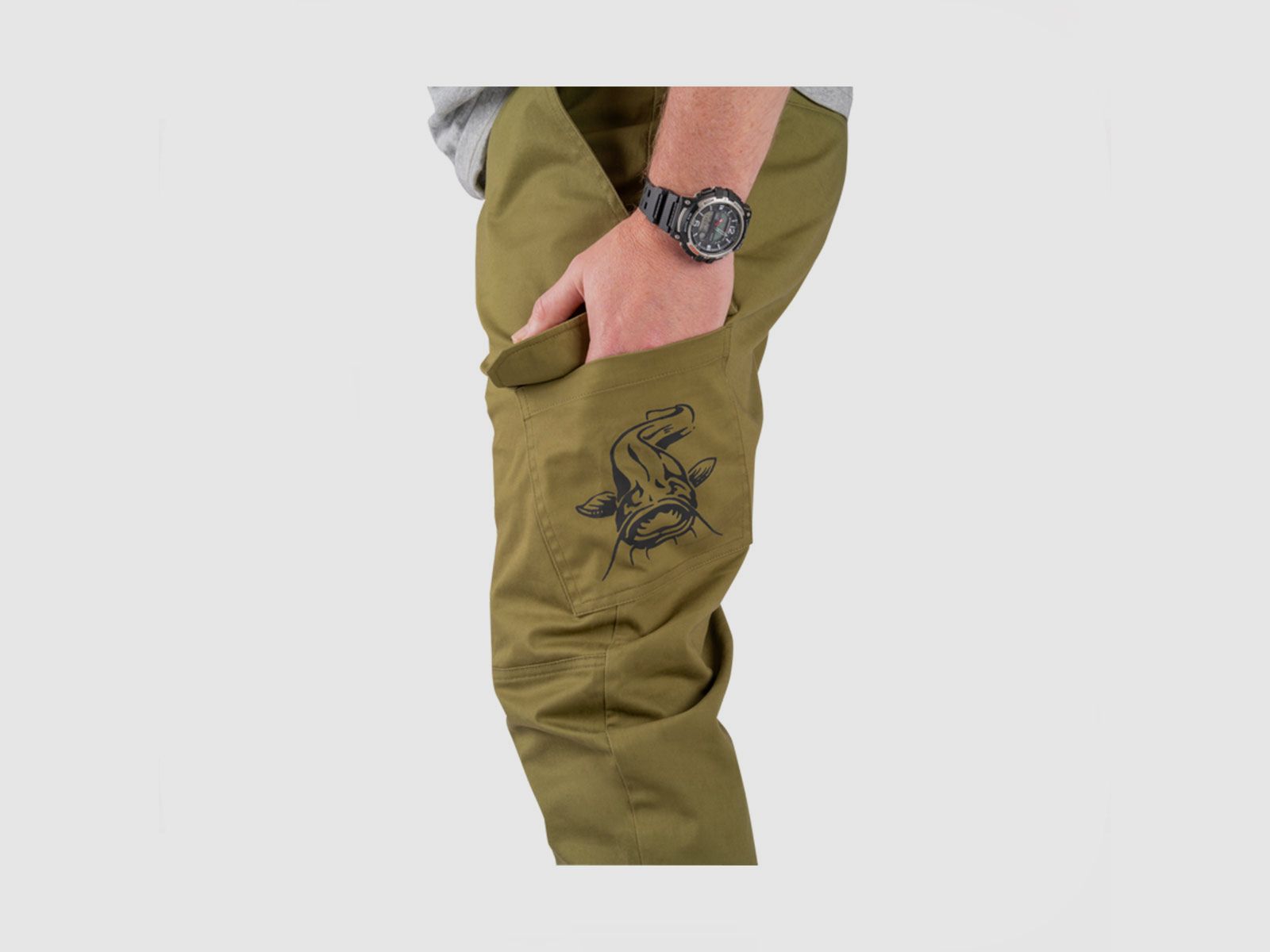 PANTALONE – BLACK CAT – SPODNIE CARGO Oliwkowe, zdjęcie 5 z 6