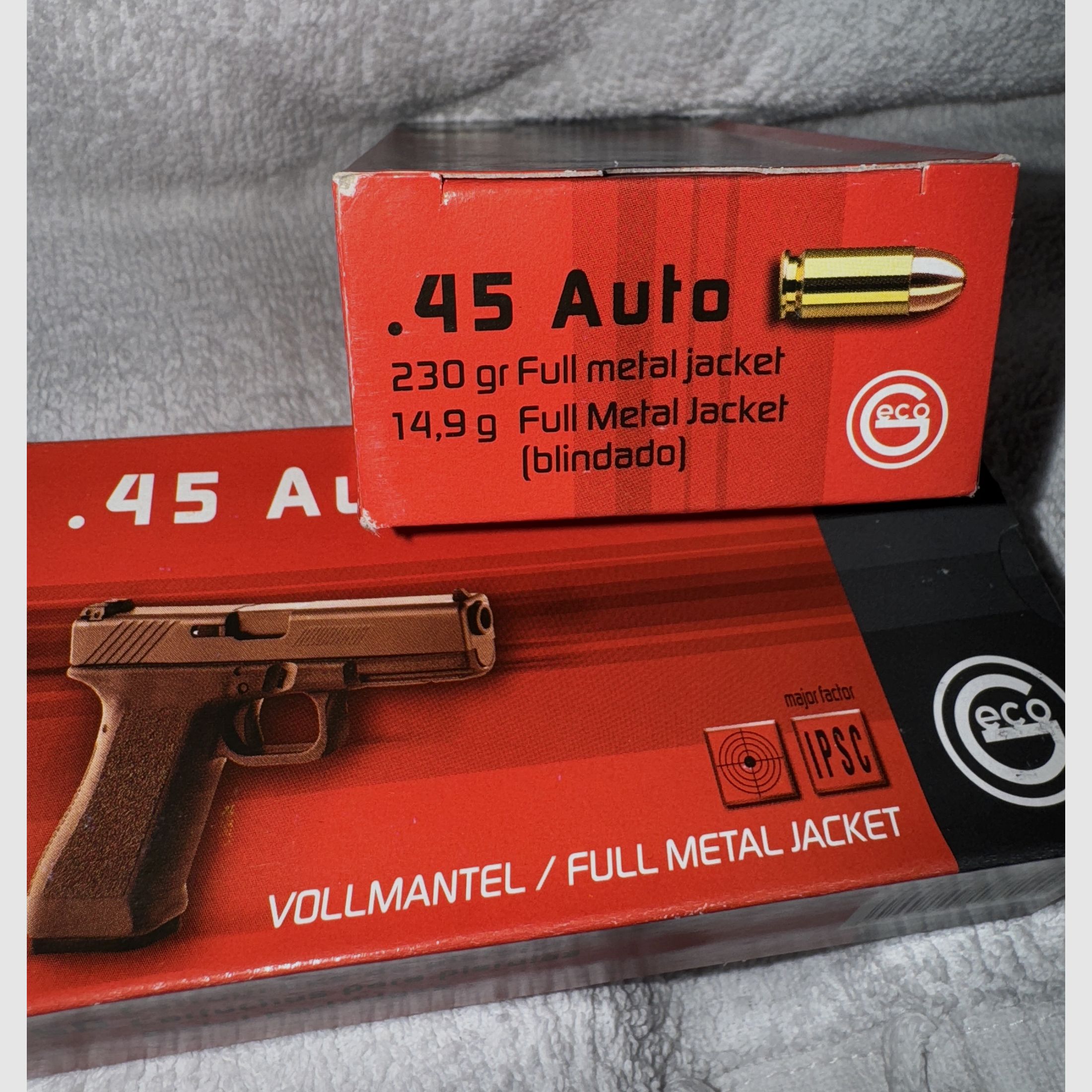 Geco .45 ACP Vollmantel 14,9g/230grs. – 6 Pack