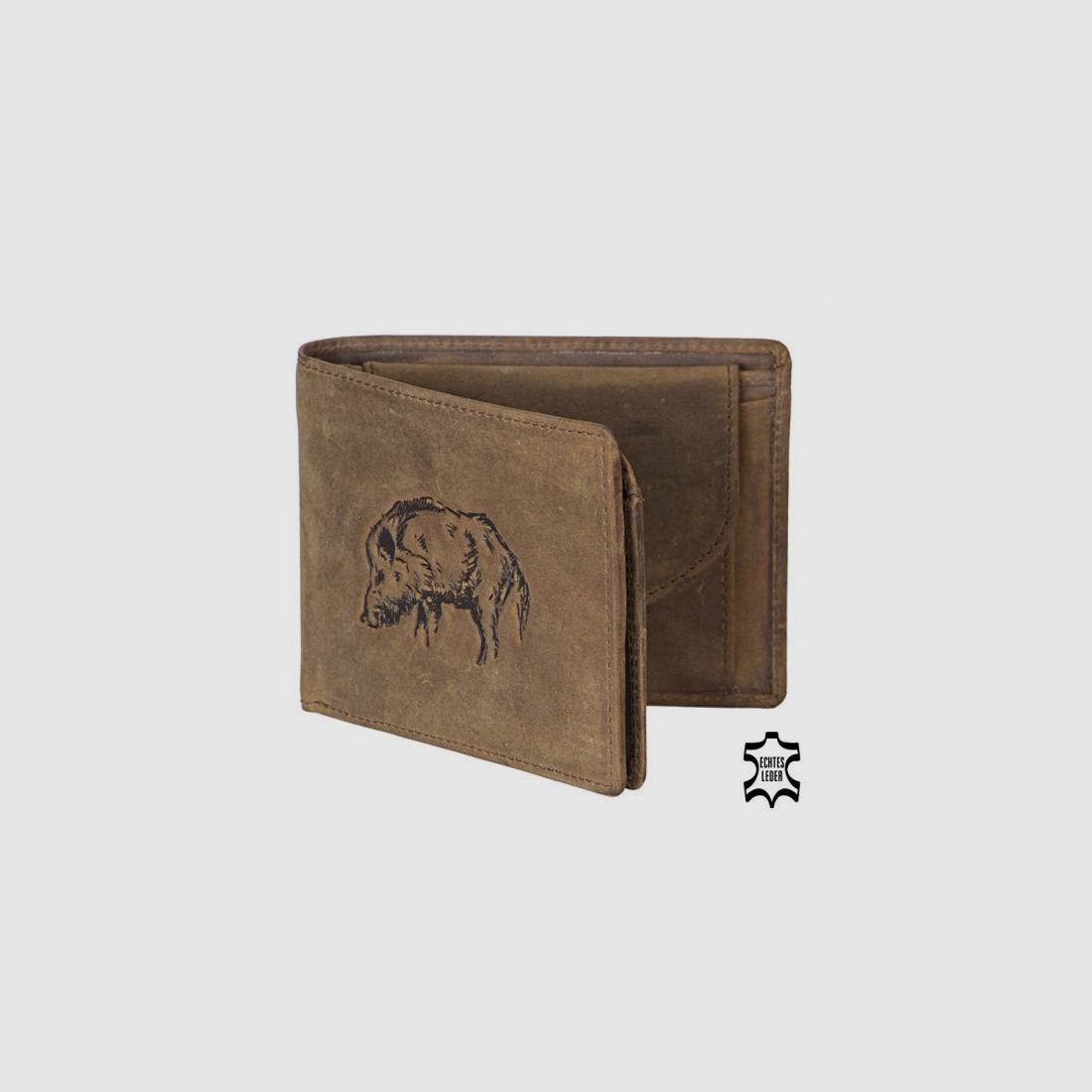 Wallet with boar landscape format