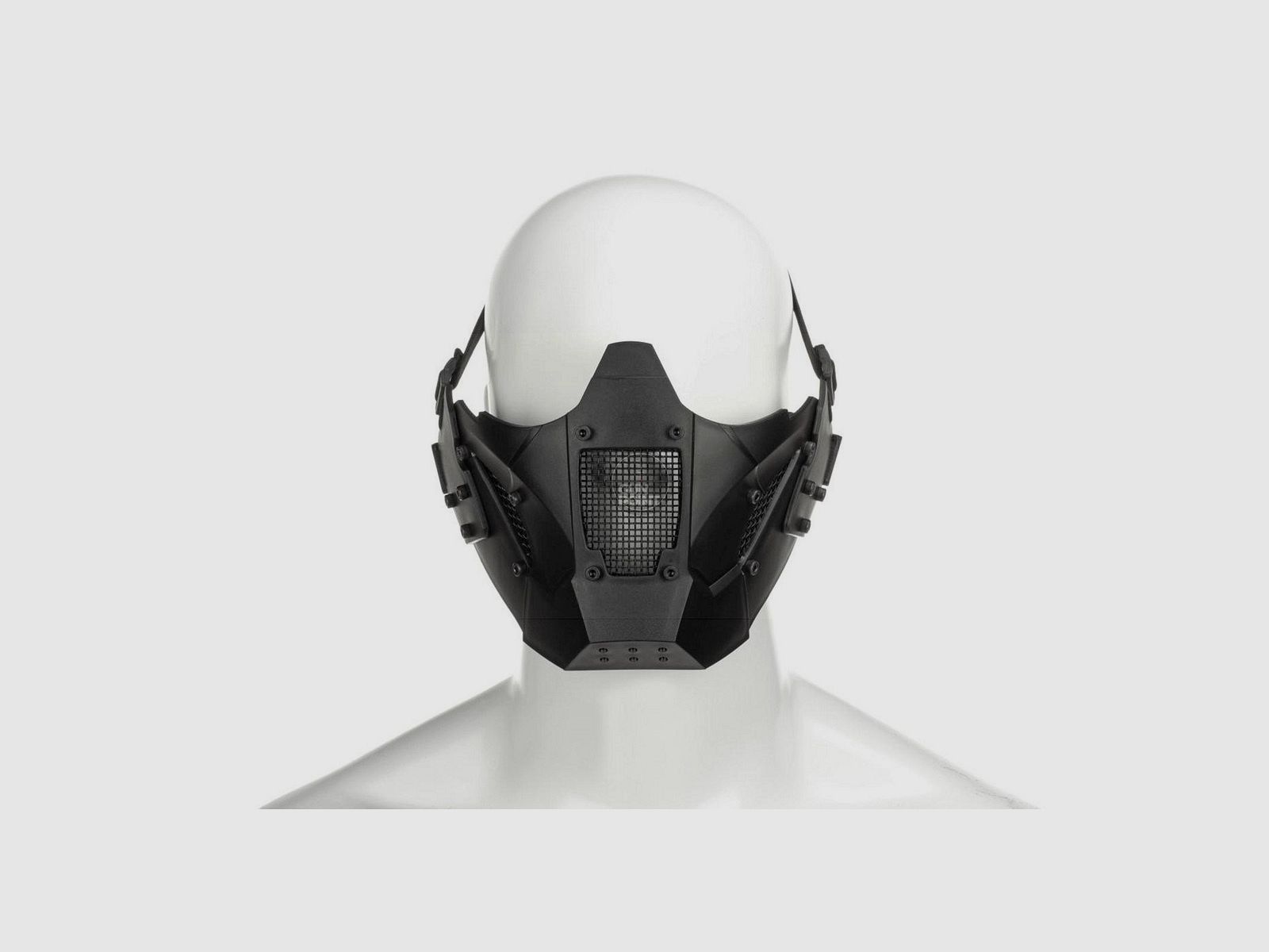 Pirate Arms Warrior Steel Half Face Mask-Schwarz