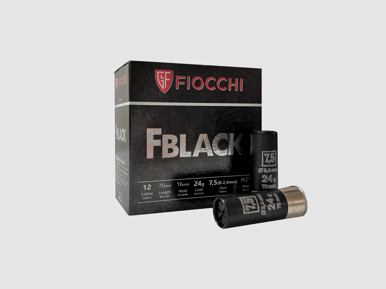 Amunicja śrutowa Fiocchi F LINE F BLACK 12/70 24g 7,5 (TRAP), zdjęcie 2 z 2