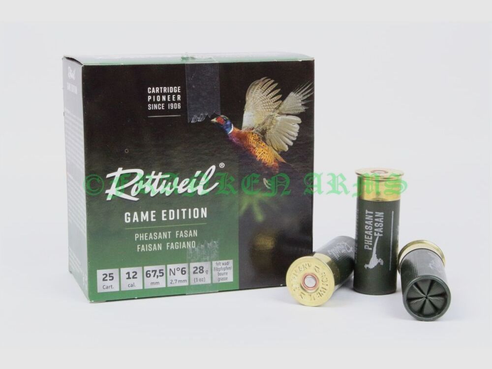 Rottweil Rottweil Game Edition FASAN 12/67,5 2,7mm 25Stück Staffelpreise