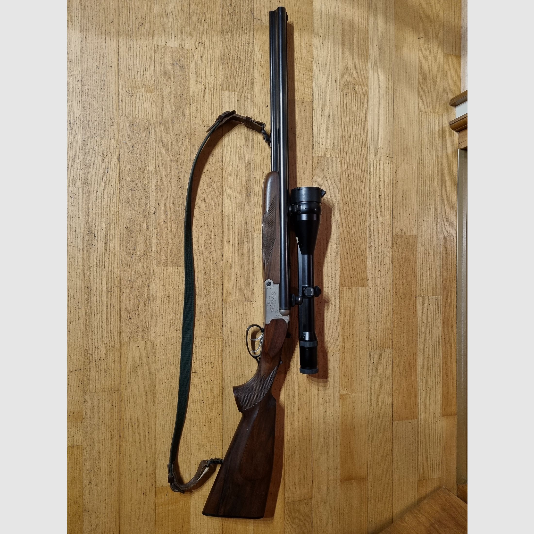 Schrankwaffe: Drilling Krieghoff Plus 7x65R, 12/70, Schwenkmontage, Zeiss Diavari ZM 3-12x56T*