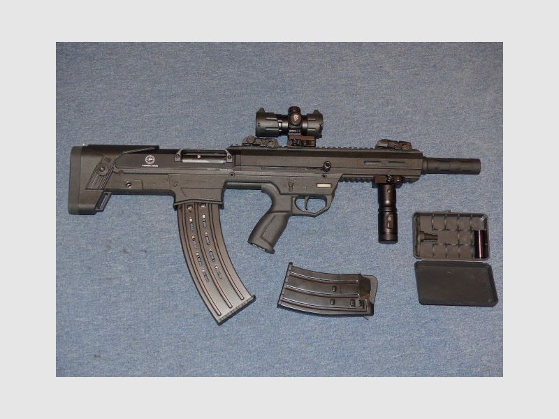 Power Arms SL-shotgun cal. 12/76 Mag. met accessoires - NIEUW