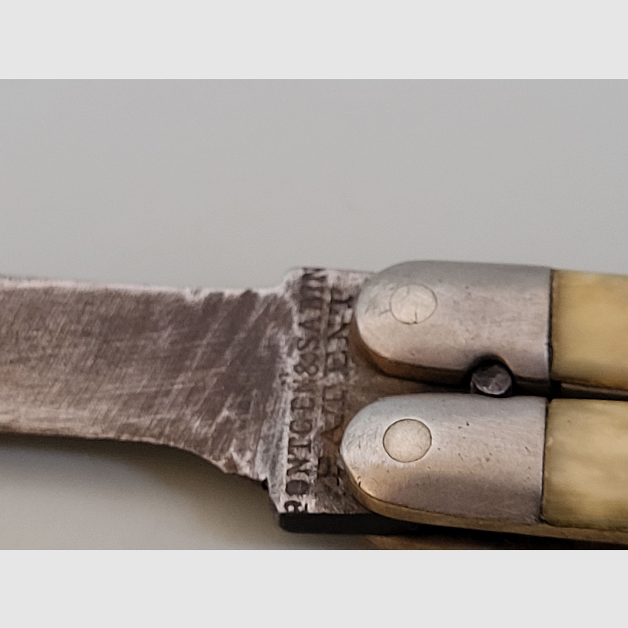 Antike Bonsa Böntgen & Sabin Solingen Taschenmesser - 1890er Jahre - Horn Griff
