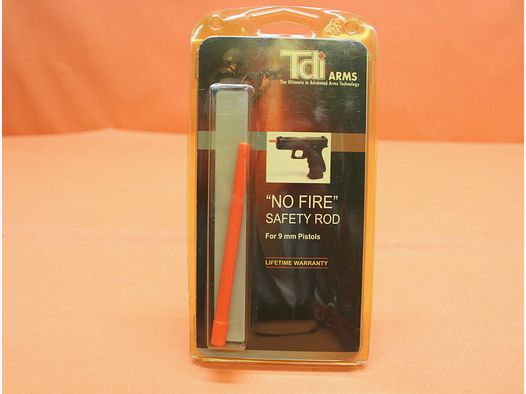Tdi Arms Tdi Arms Safety Rod "No Fire" Sicherungsstab Kunststoff Leuchtorange zur Waffensicherung