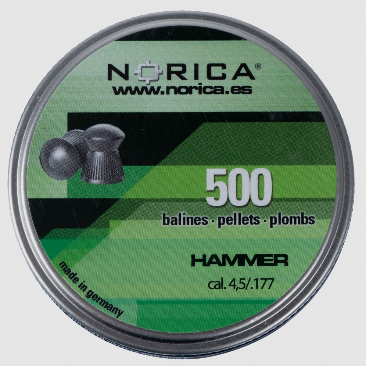 Balines diabolo Norica Hammer 197.00.005 4,5 mm 500 unidades, imagen 3 de 3