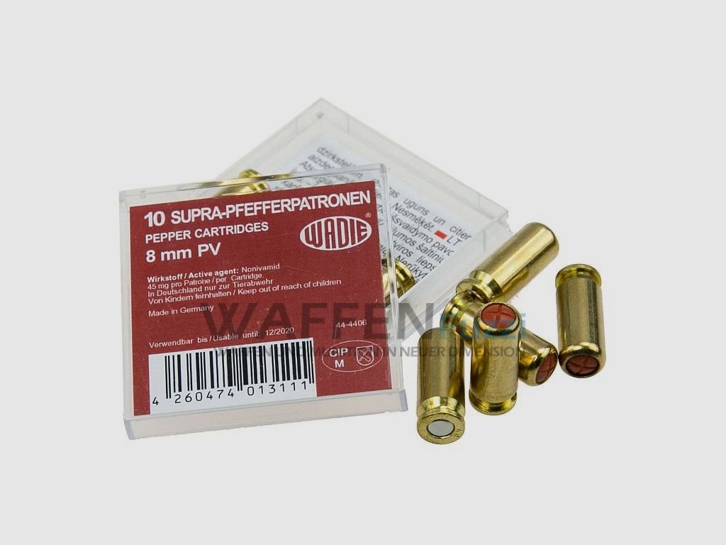 Wadie pepper ammunition 8 mm 10 shots extra strong