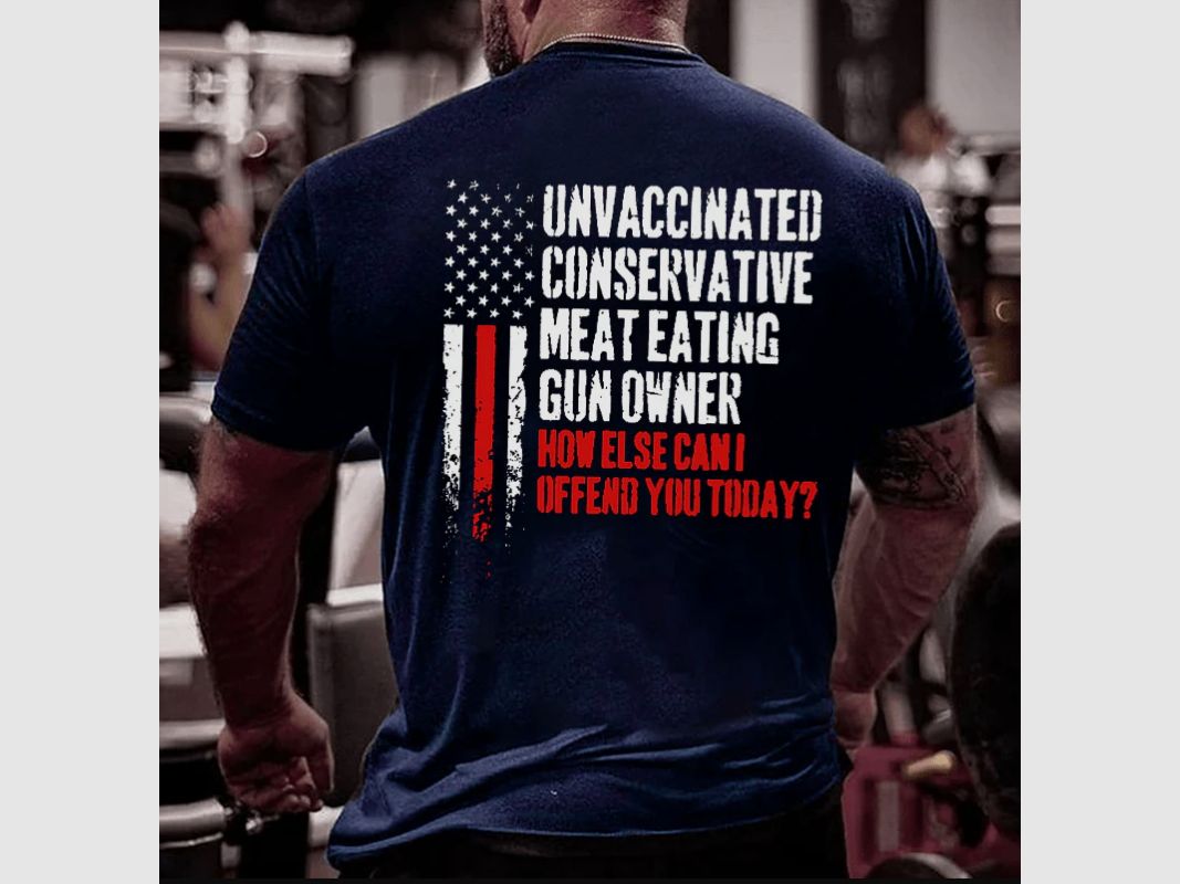 Ungeimpftes konservatives T-Shirt aus Baumwolle