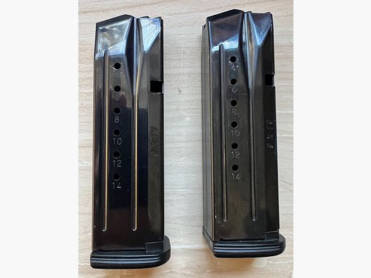 Original Steyr M9 magazine – "For law enforcement only" – glossy blued – collector's item – no MEC-GAR replica
