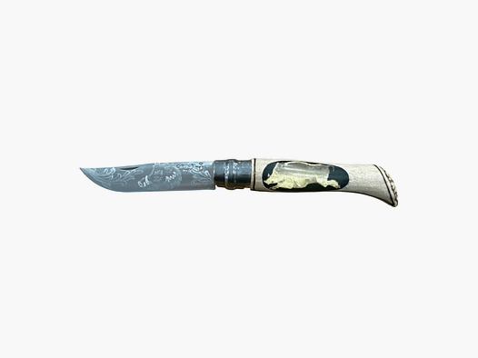 KNIFE – OPINEL – N.9 INOX HANDMADE (WILD BOAR + 2 ACORNS)