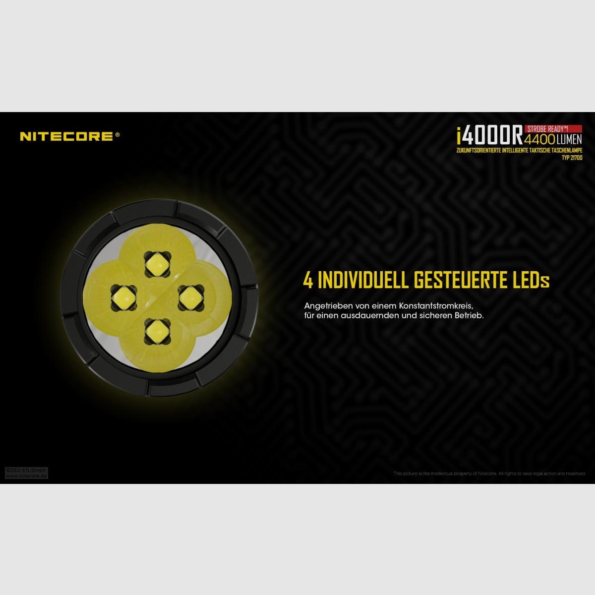 Nitecore I4000R flashlight i4000R 4400 lumens