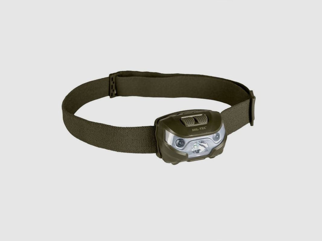 MIL-TEC – Latarka czołowa LED CREE XPE | Oliwkowy