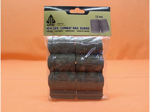 UTG - Leapers UTG Picatinny Rail Cover (RB-HP12D-B) FDE Basso Profilo Copertura in Gomma per Rail ca. 5cm lungo/ VE 12 pezzi