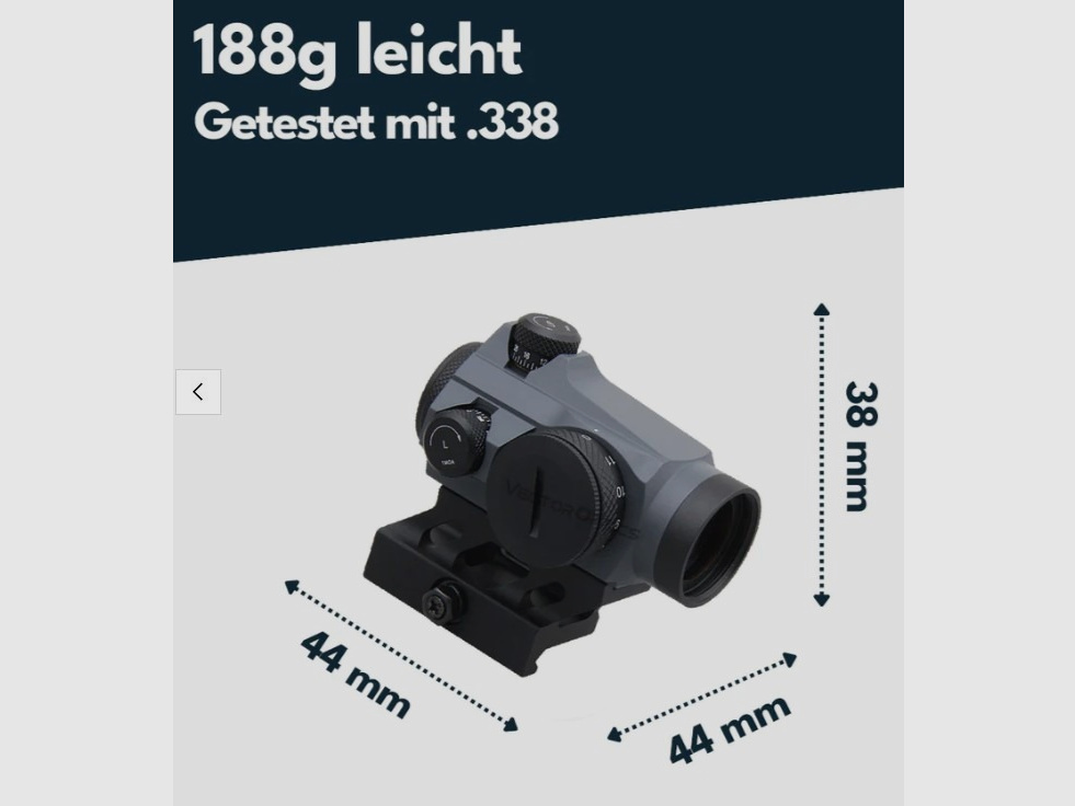 Vector Optics SCRD-GY12 Maverick-II 1x22 GRA - Leuchtpunktvisier