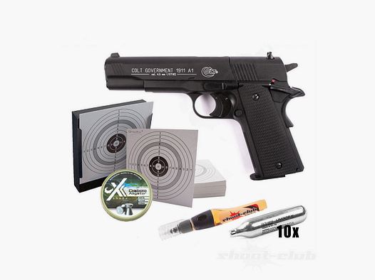 Colt	 Government 1911 A1 CO2 Pistole 4,5 mm - Set