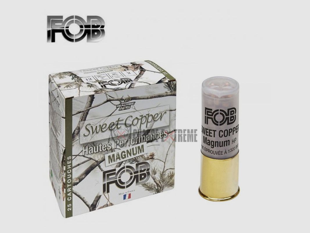 25 Patronen FOB Sweet Copper Magnum 40G Kal. 12/76 Pb N°6
