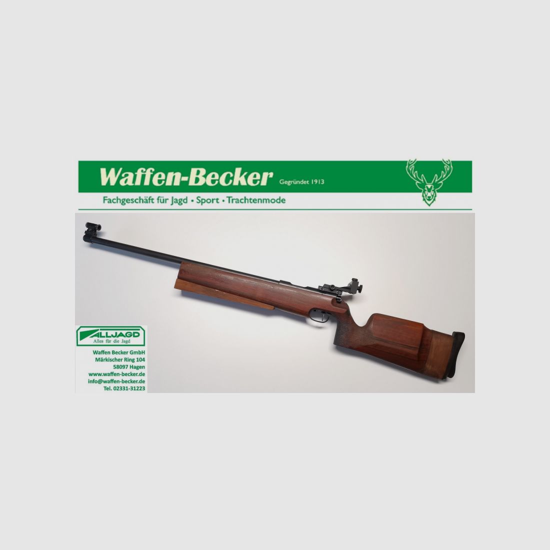 KK-Matchgewehr Walther Kal. .22lr. mit Auflagekeil