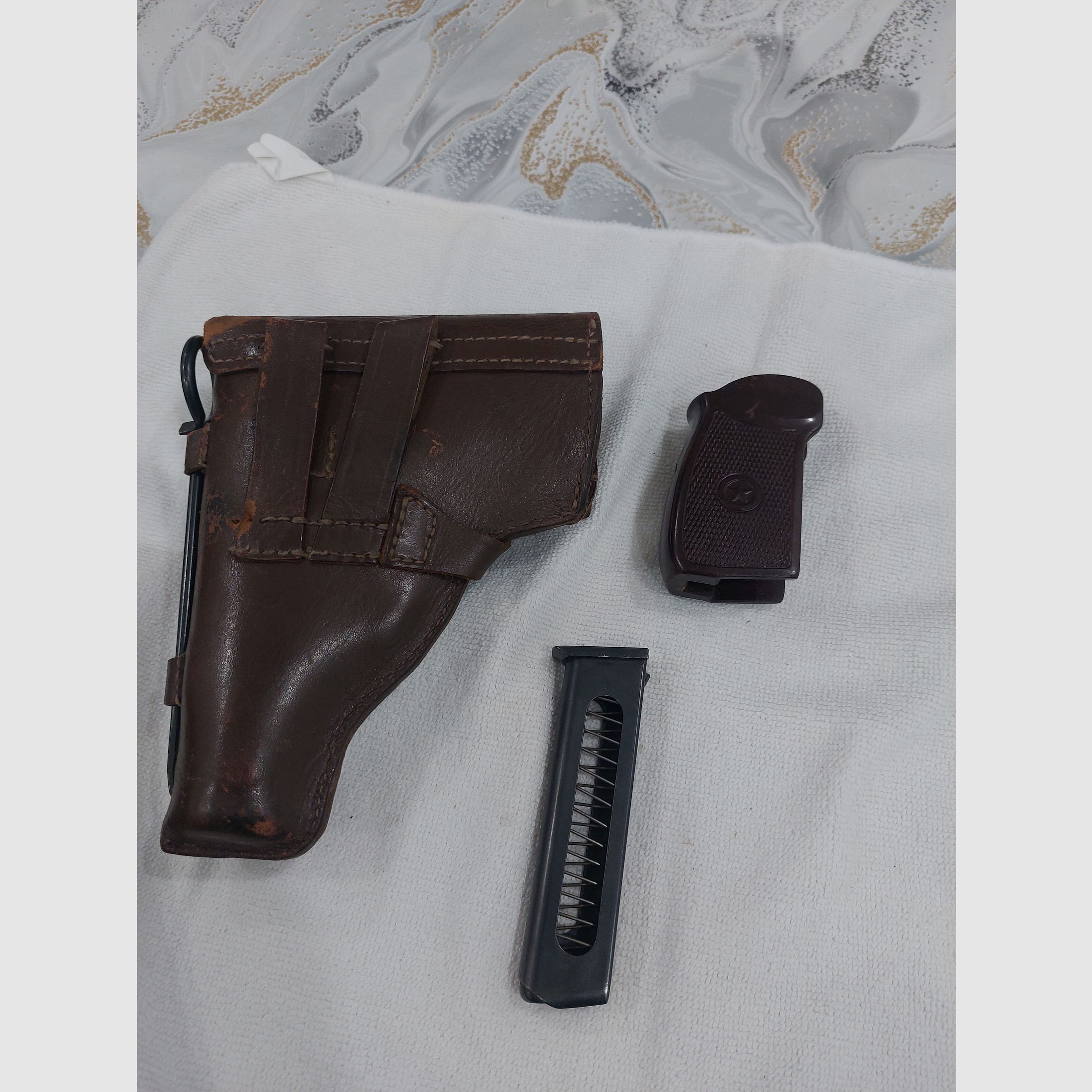 makarow makarov magazin, leder holster passt für baikal 654 co2