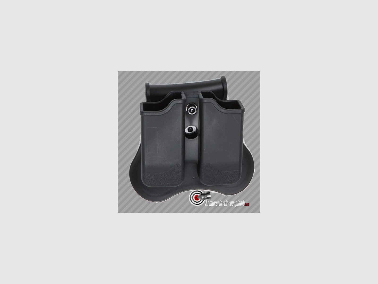 Polymer holster for two magazines of CZ P-09