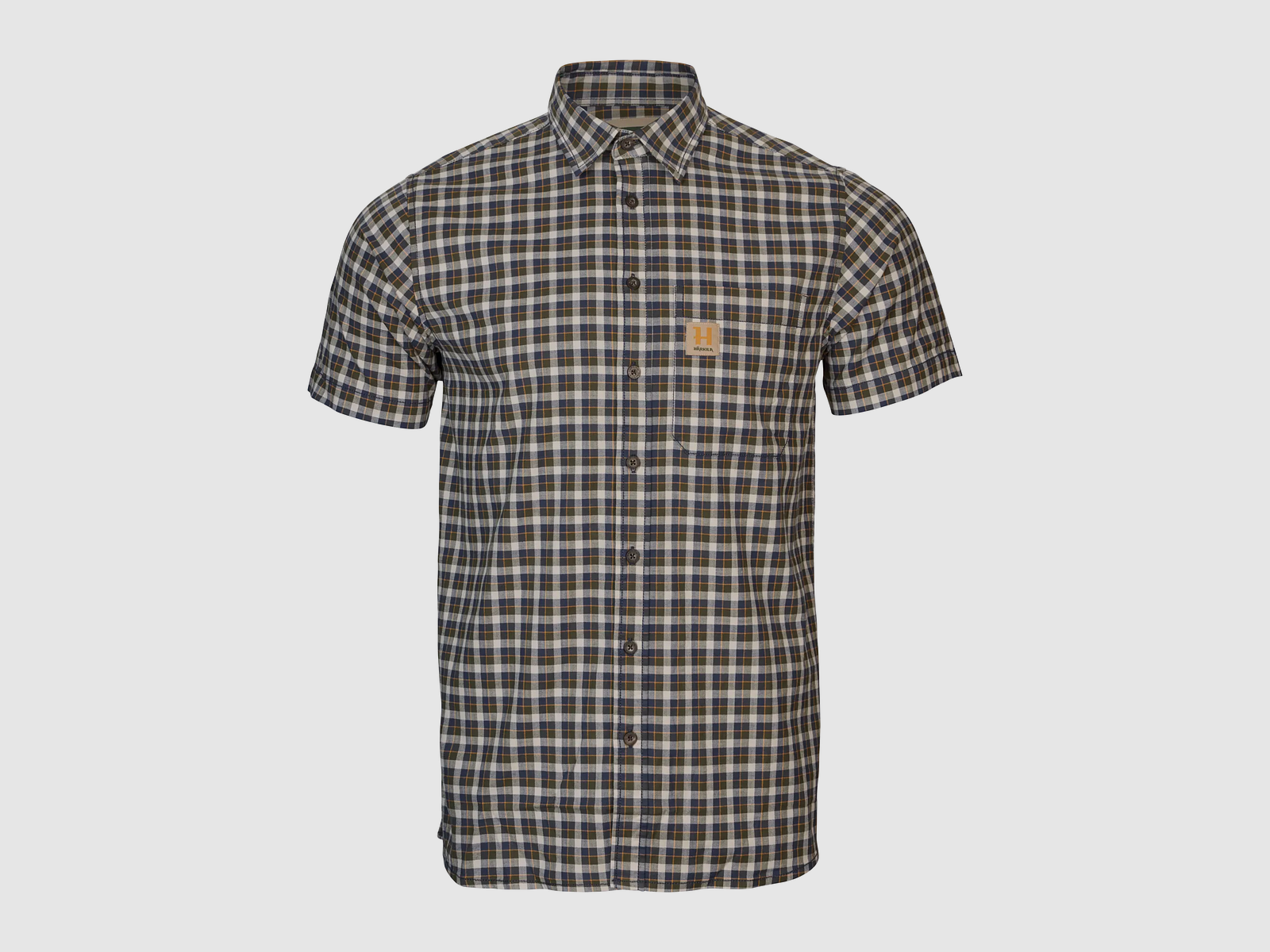 Härkila Fjell S/S Shirt – Naval Blue Check, billede 1 af 2
