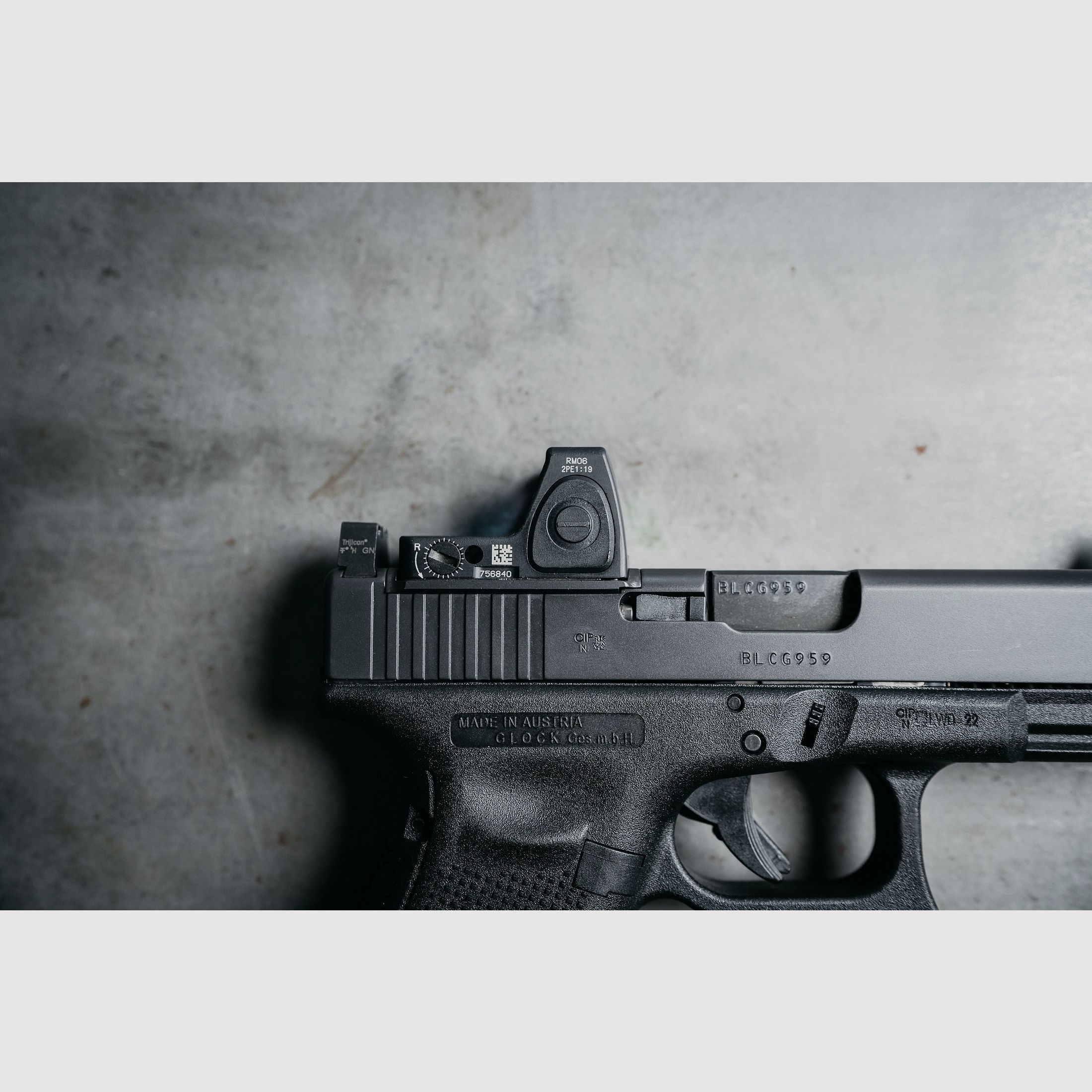 Vorwärtssteuerungsdesign Visierhalterung Trijicon RMR SRO Glock MOS