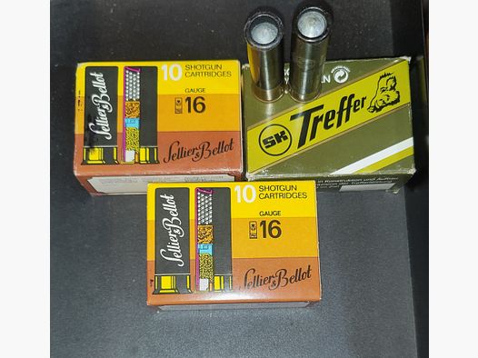 20 nabojów śrutowych 16/67.5 Sellier&Belliot 3.5mm / 12 x pocisk śrutowy 16/70 trafienia Schönebeck