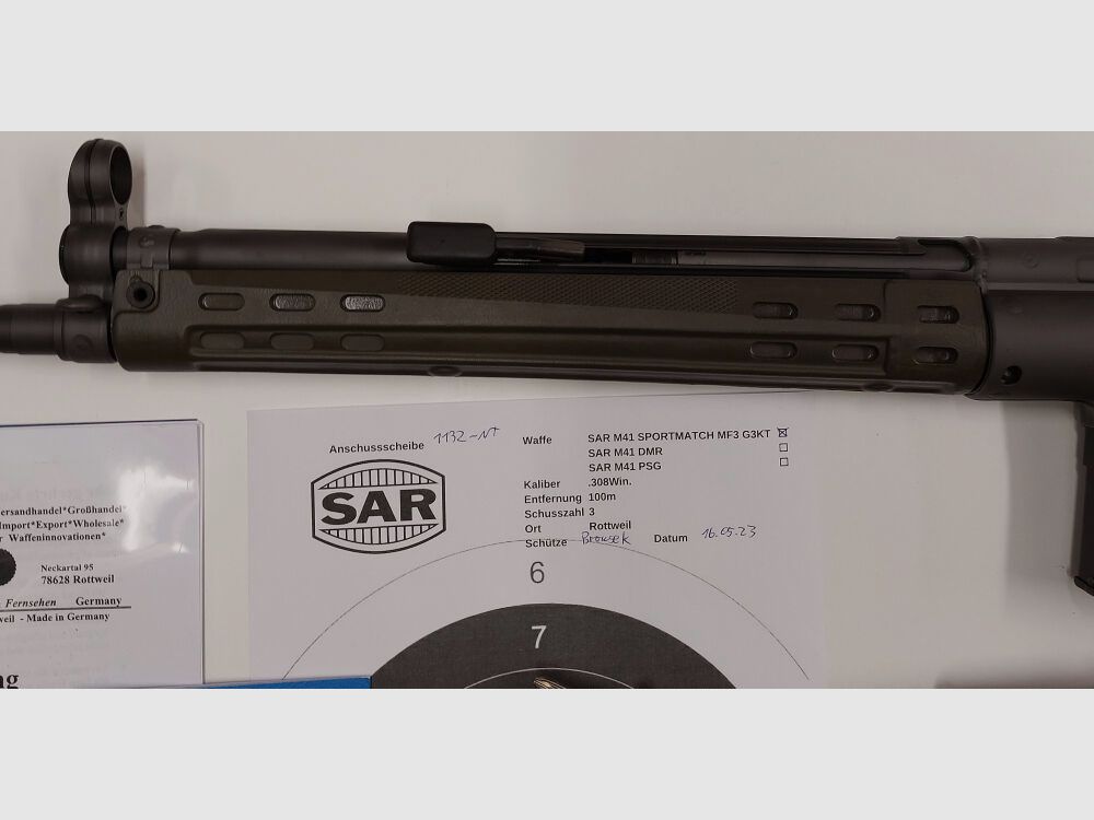 Schwaben Arms GmbH Selbstladebüchse SAR M41 SPORTMATCH MF3 G3KT Kaliber 308win. - MADE IN GERMANY - ähnlich HK41/G3