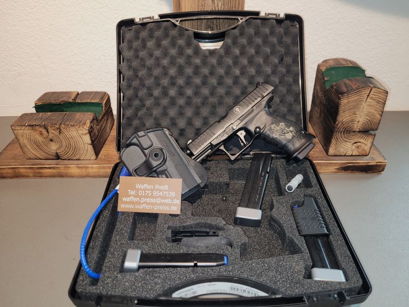 Walther PPQ 9mm Luger Sondermodell Magwell Schließfederstange schwer Laserung gute Austattung