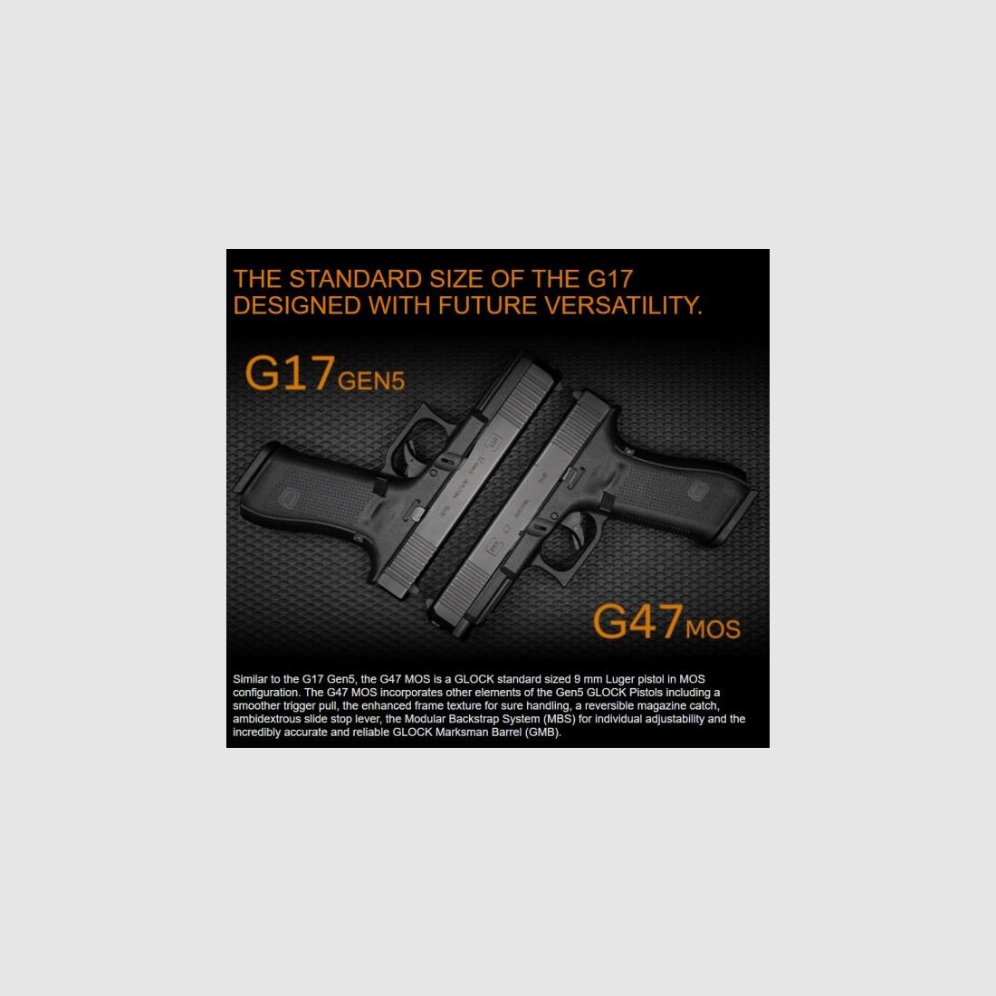 GLOCK Pistole Mod. 47 Gen5 MOS FS 9mmLuger