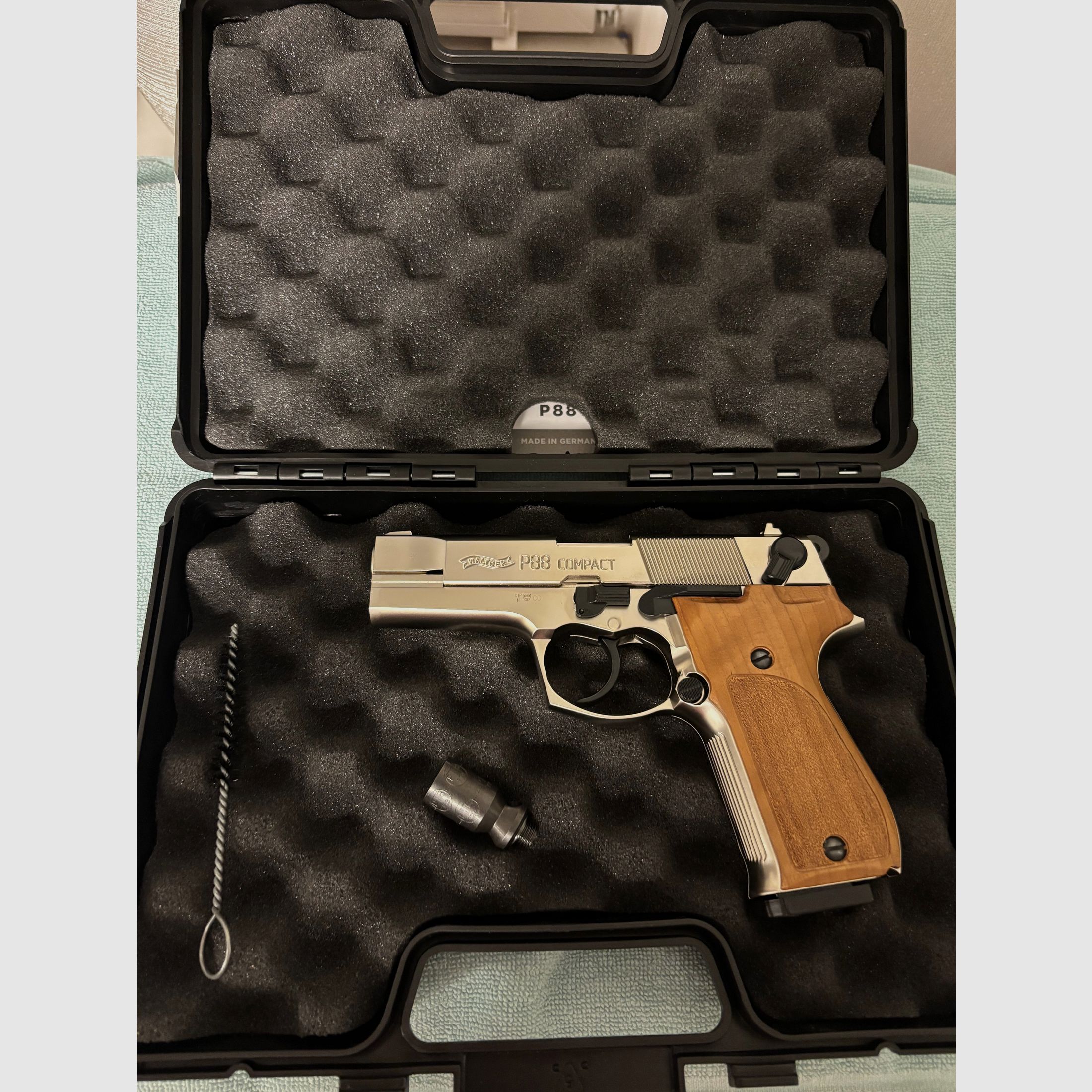 Walther P88 Nickel Wood Grip *New*