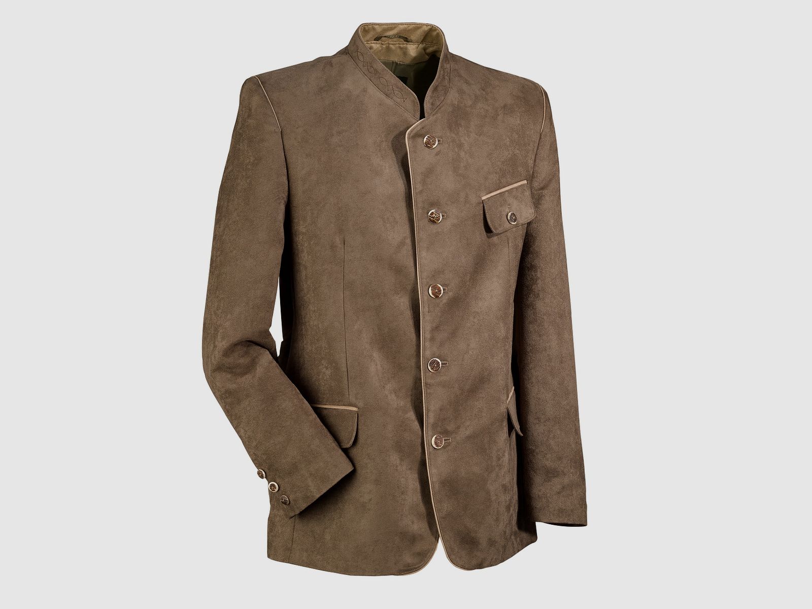 OS-Trachten Herrenjanker in Wildlederoptik