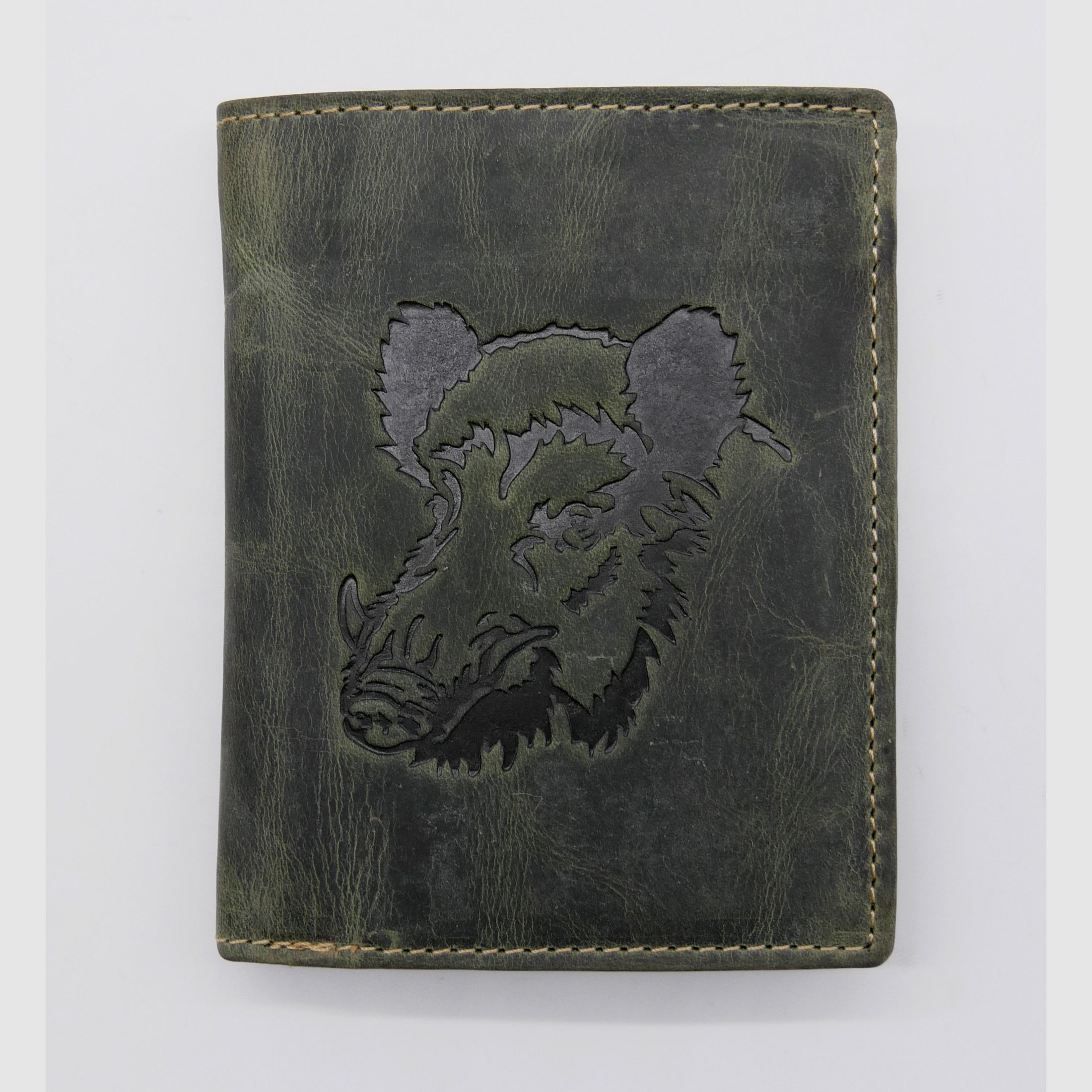 Greenburry leather wallet olive Vintage Animal Collection Royal Stag boar 1701-wildboar-30