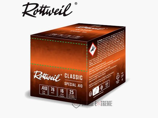 25 cartucce ROTTWEIL Classic Special 410 Cal. 410/76