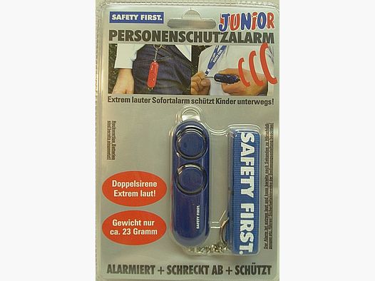 Schrillalarm Junior - blau, mit Tragegurt