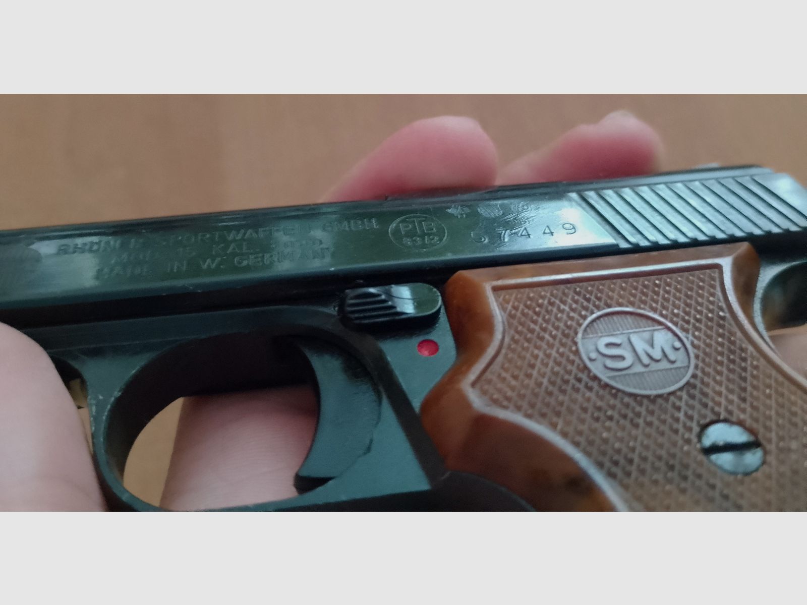 Alte Rhöner SM 15 Kal. 8 mm Knall im PTB 83/2