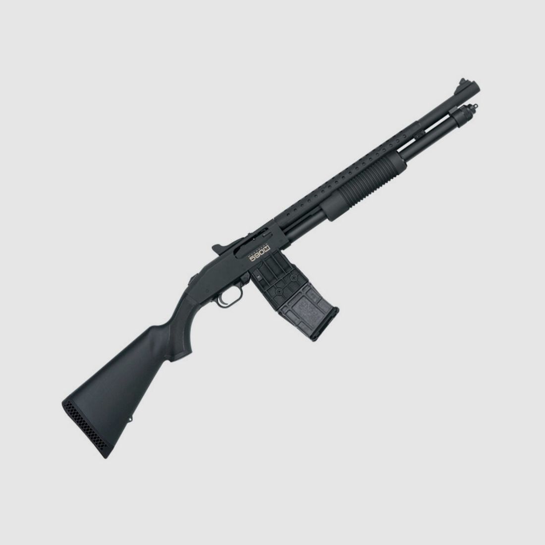 Mossberg 590M Mag-Fed 18.5" (5 inch) Zwart Ghostring 12/89