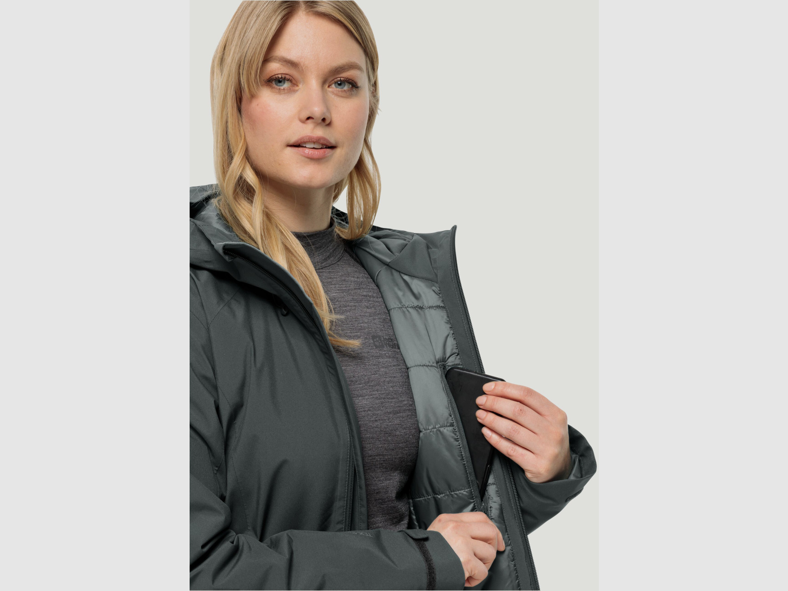 JACK WOLFSKIN Heidelstein Ins Jkt W Slate Green