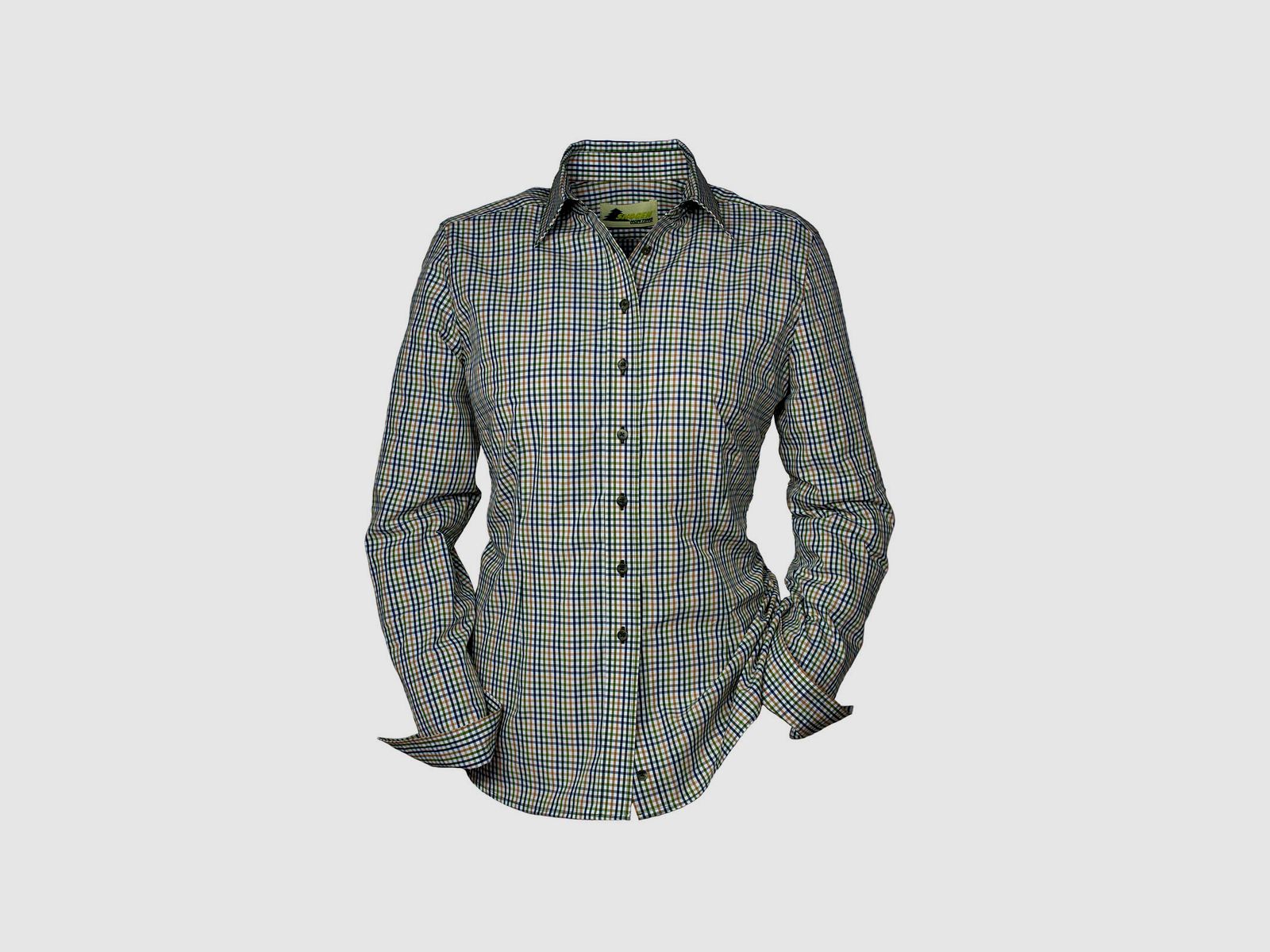 Skogen Damen Bluse Karo Natur / Bunt