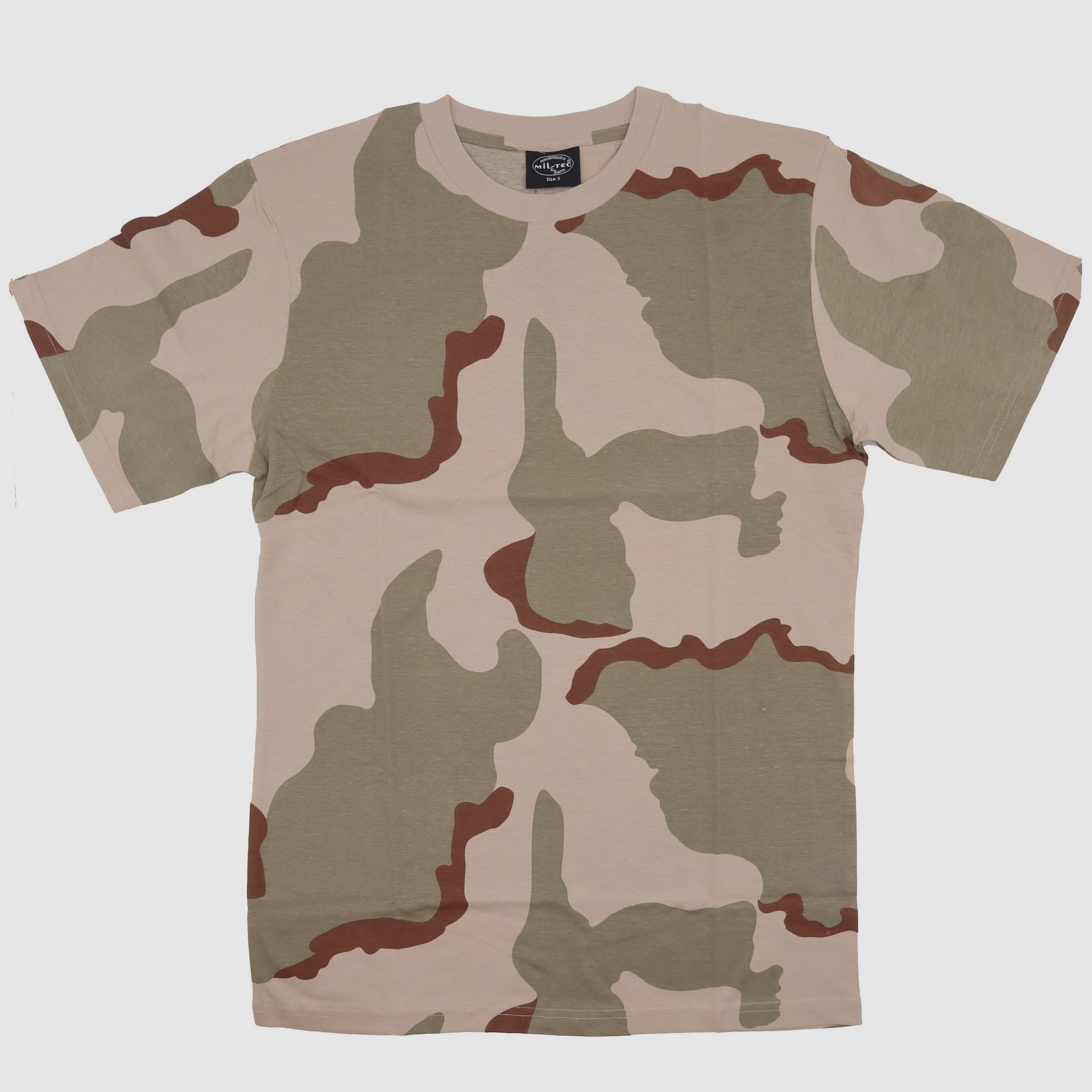 Mil-Tec T-Shirt 3-COL Desert Tarn - M