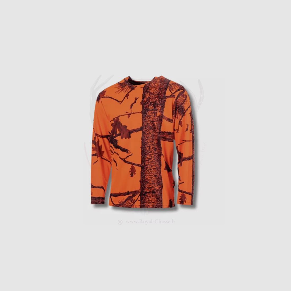 T-Shirt Camo Pomarańczowy Z Długim Rękawem TREELAND
