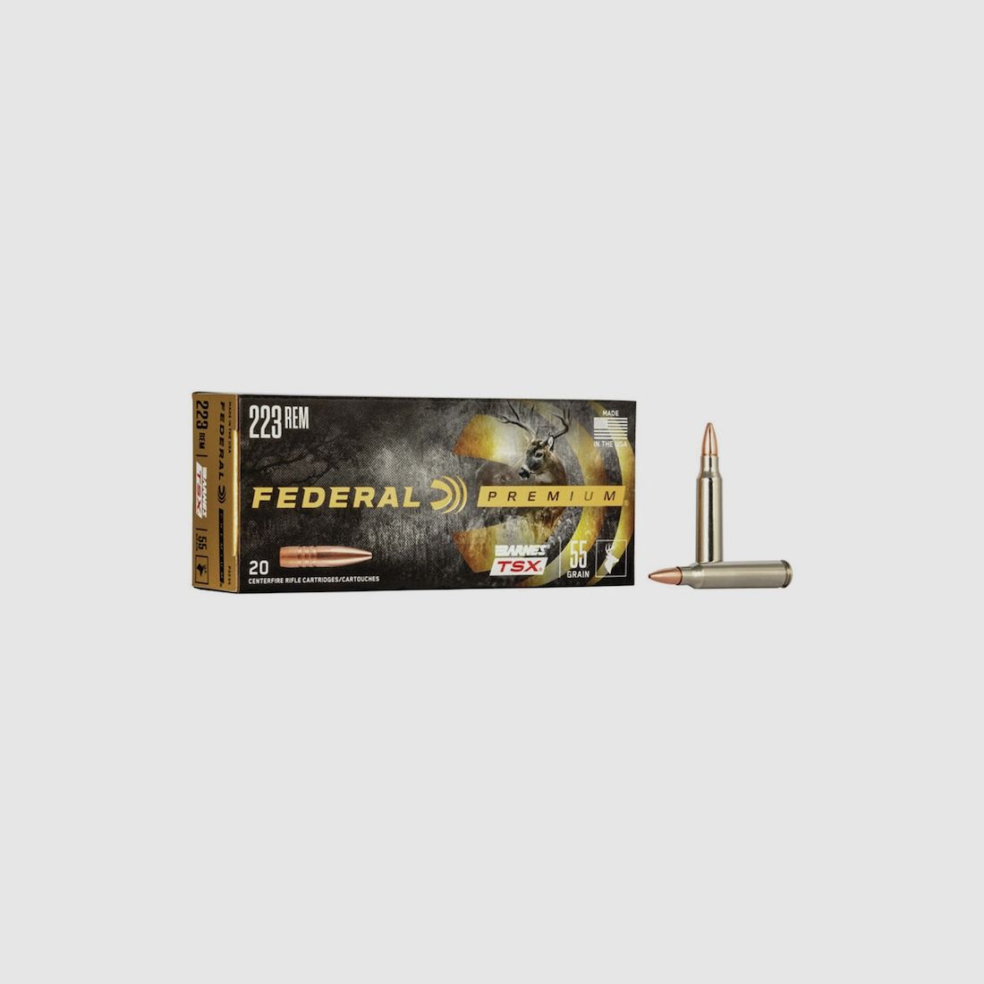 Federal Premium Barnes TSX .223 Rem. 55GR HP 20 Patronen