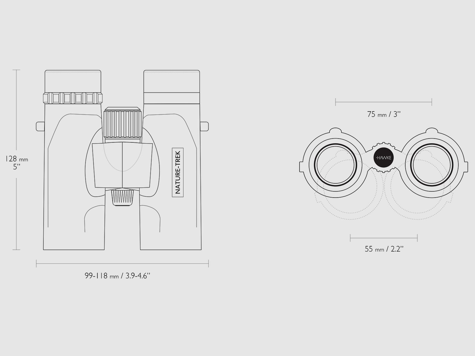 Hawke 35100 Nature Trek 8x32 Fernglas mit Trageriemen