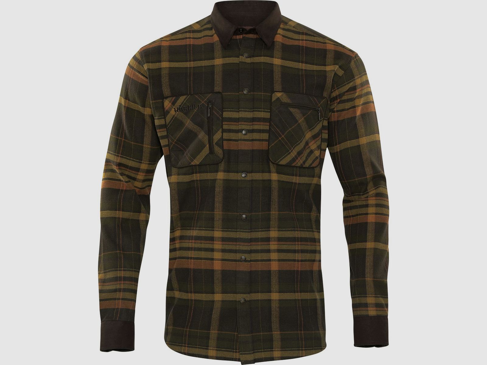 Härkila Pajala Shirt Men Green/Brown 2XL