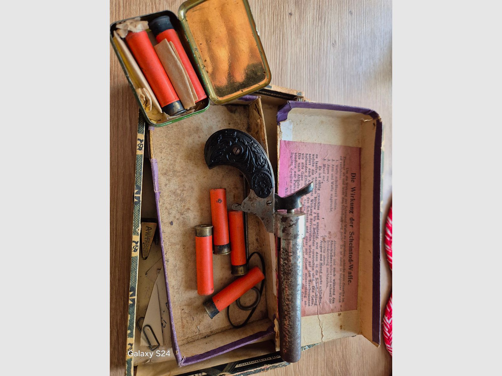 Erste Schreckschuss Waffe überhaupt...Schein Tod Pistole von 1896