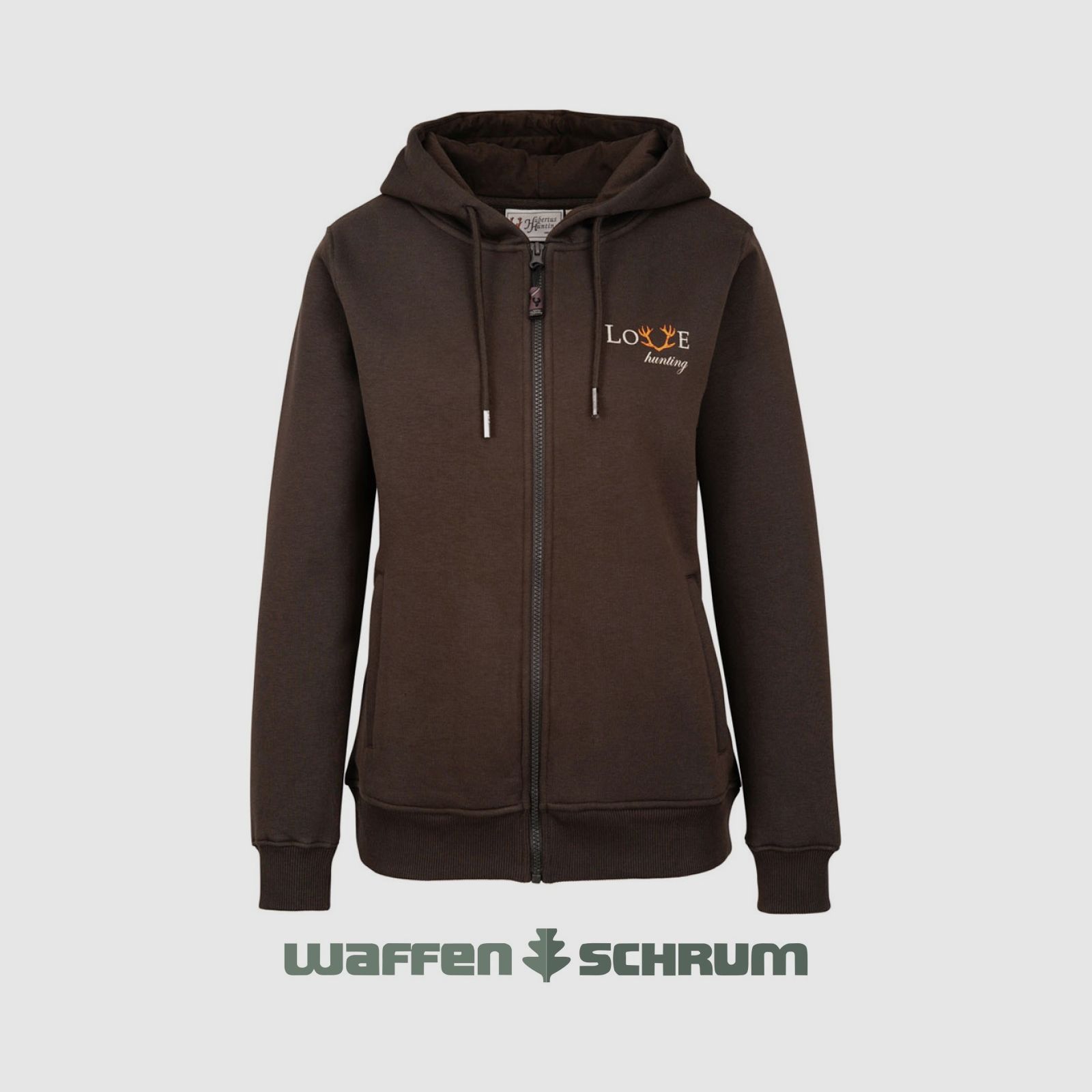 Hubertus Hoodie with Zip LOVE Hunting
