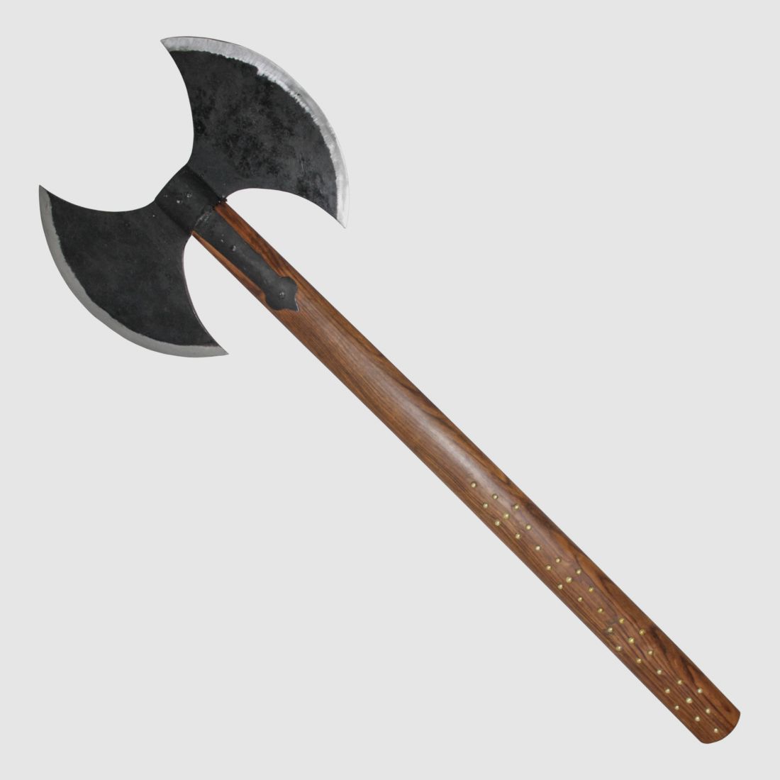 Kräftige Doppelaxt verziert